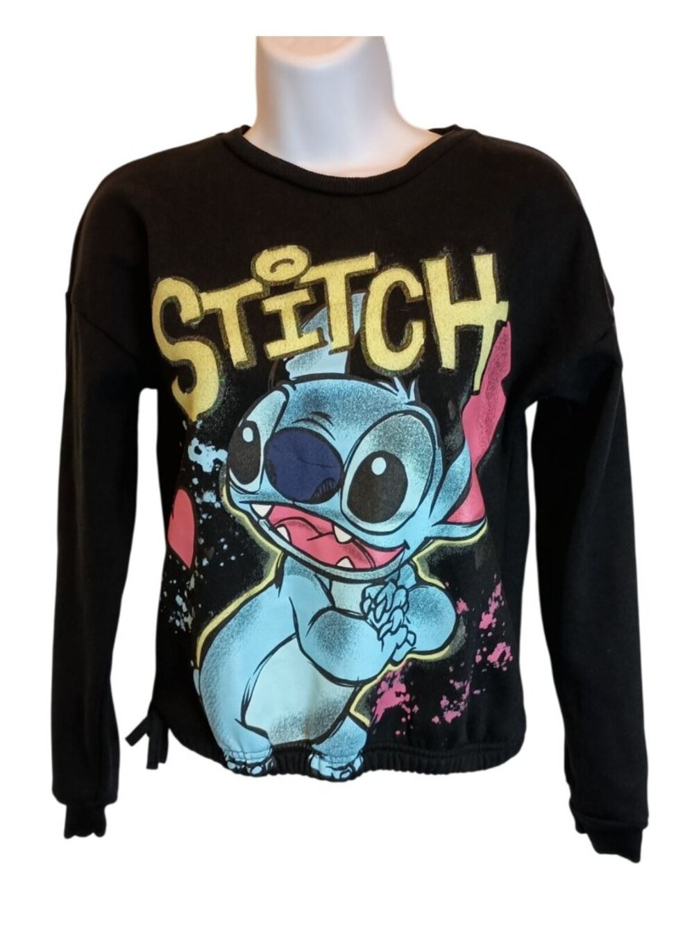 Disney Stitch Girls Sweatshirt Black Sz.14-16 Lilo and Stitch